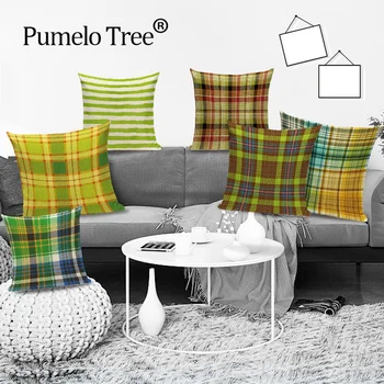 

Colorful Geometric Pillow Case Stripe Line Home Decor Cushion Cover Lattice Decoration Sofa Cushions Grid Pillows Cover Cojines