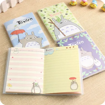 

Cute Kawaii Animal Totoro PVC Covers Notebook Cartoon Diary Planner Notepad for Kids Korean Student Office School Stationery
