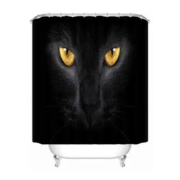 Custom Art Cat Black Prof домашний тканый водонепроницаемый занавеска для душа домашняя Ванна Ванная комната крючки полиэстер ткань мульти Sizes180509-53 - Цвет: Shower Curtain