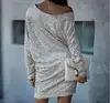 Sequin Dress Woman Bling Batwing Sleeve Vestido Party Cool Girls Dress Woman 2021 Dropshipping 3