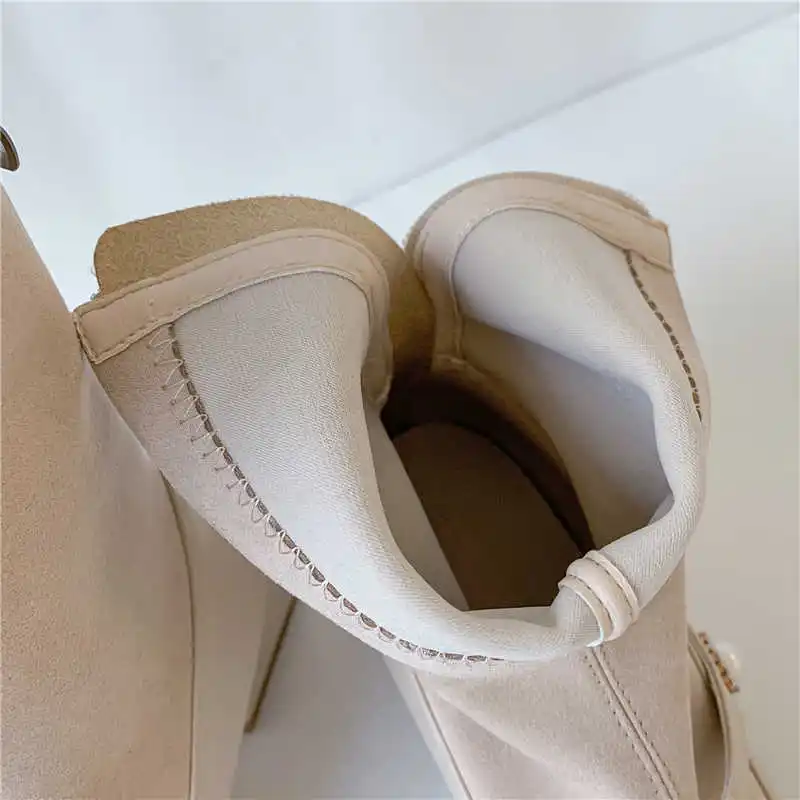 Odetina/Новые Модные женские элегантные однотонные сапоги до середины икры из искусственной замши на толстом каблуке обувь Мэри Джейн из искусственной кожи на молнии и среднем квадратном каблуке с пуговицами