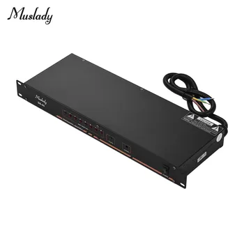 

Muslady DB-00 8-outlet Rack Mount Power Sequence Controller Protector Power Supply Regulator with LED lights