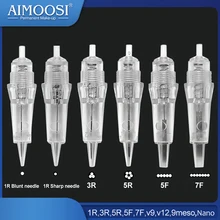 Hot 1pcs Needle Cartridge for Aimoosi A5 Digital Tattoo Machine Permanent makeup- 1R,3R,5R,5F,7F,v9,v12,9meso,Nano to choose
