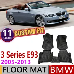 Кожаные автомобильные коврики на заказ для BMW 3 серии E93 трансформер 2005 ~ 2013 5 мест коврик для ног Аксессуары для ковров 2008 2009 2010 2011