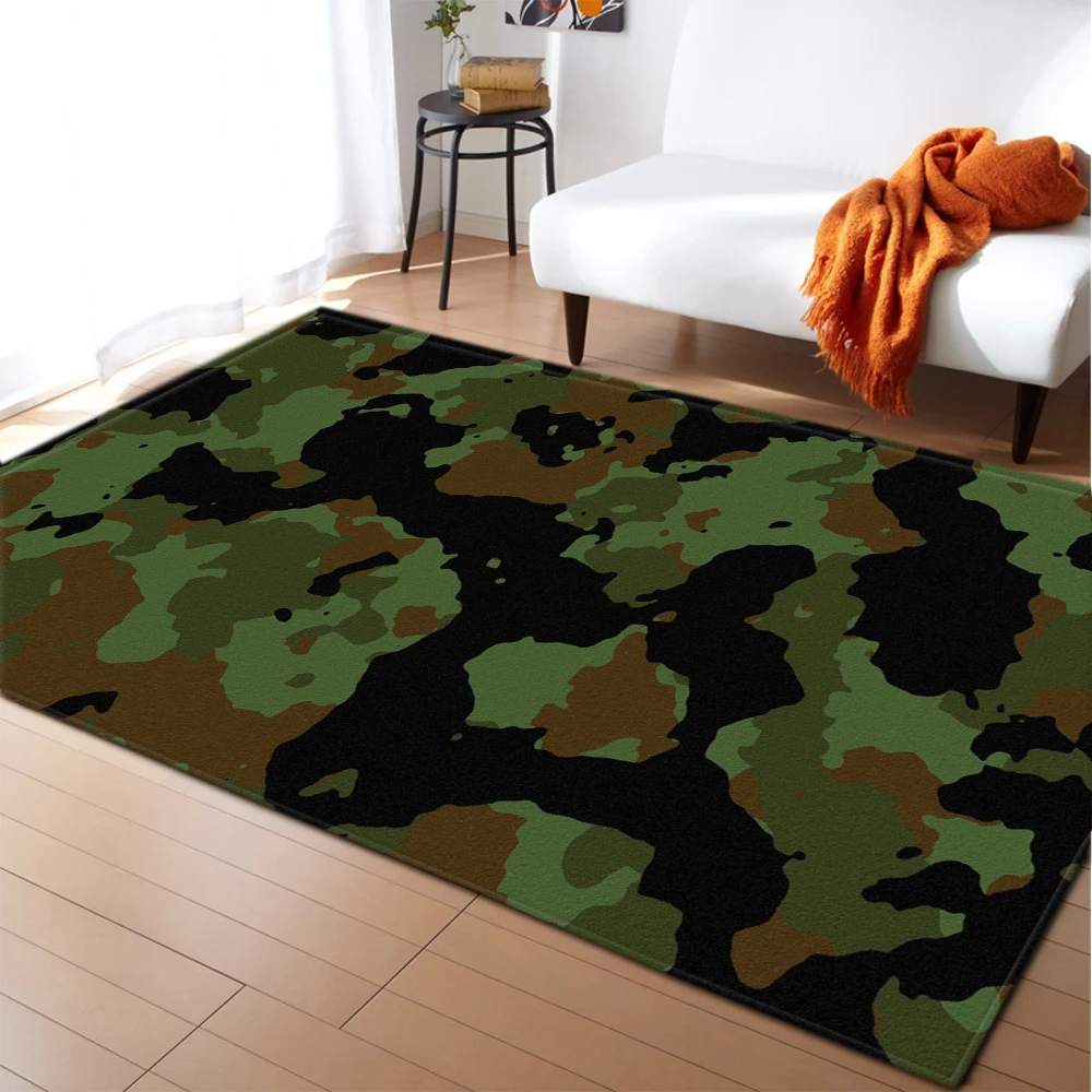 Камуфляжный Детский ковер для спальни нескользящий фланелевый коврик ванной