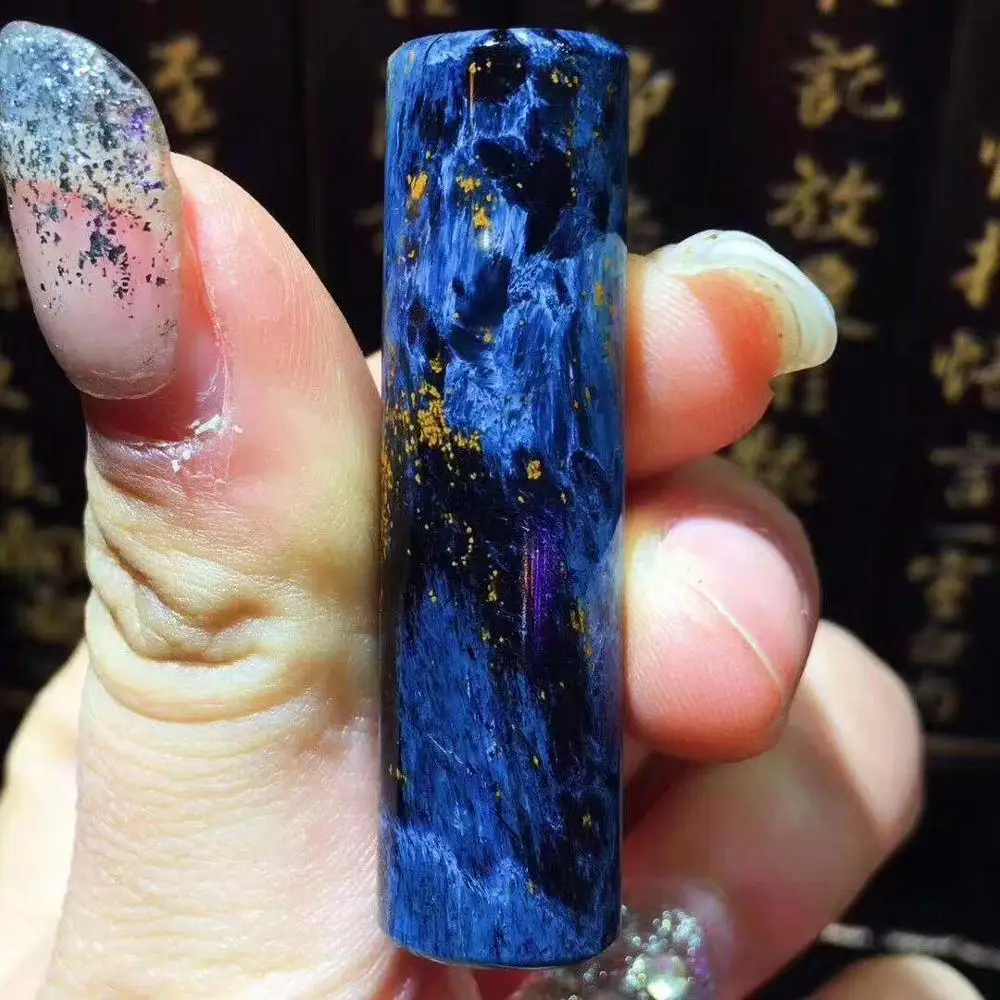 Натуральный Синий желтый кулон Pietersite для женщин и мужчин 46,3x13,5 мм бусины баррель в бамбийском стиле Модные ювелирные изделия кулон сертификат AAAAA