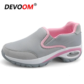 

New Running Shoes For Women Air Cushion Jogging Lightweight Slip on Sport Shoes Woman Breathable Mesh Gym Shoes Sneakers Women