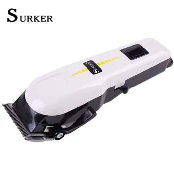 

Surker Professional Cordless Hair Clipper Barber Hair Cutting Machine Rechargeable LCD Display Electric Hair Trimmer for Men