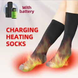 New 2021 Electric Heated Socks Rechargeable Battery Powered USB Thermal Socking Boot Feet Warm Hose Outdoor Sports Sock Winter