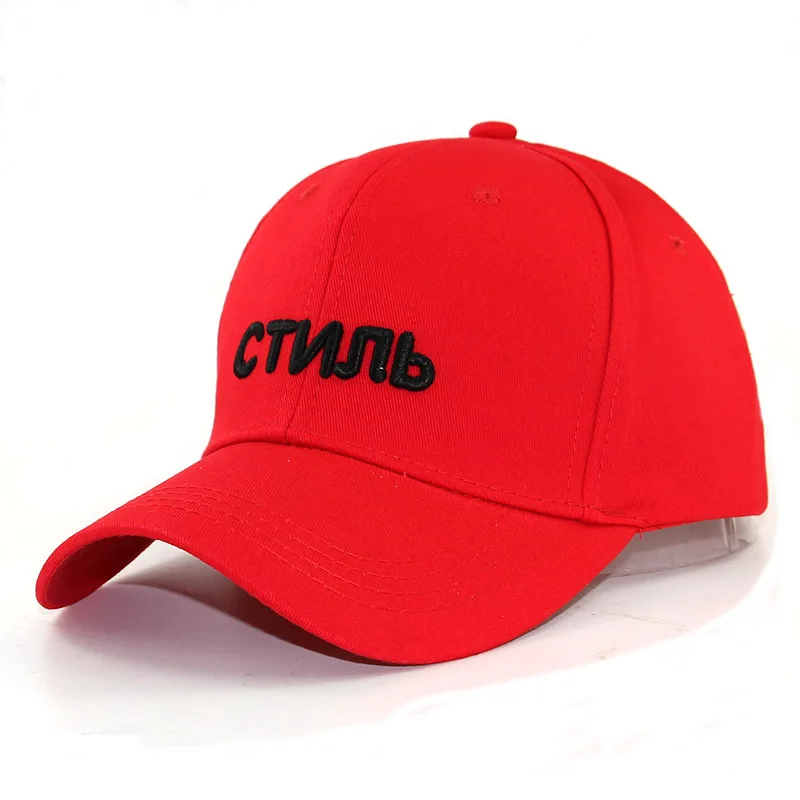 

Fashion Russian Letter Baseball Cap Women Men Dad Hats Black Red Hat Drop Shipping