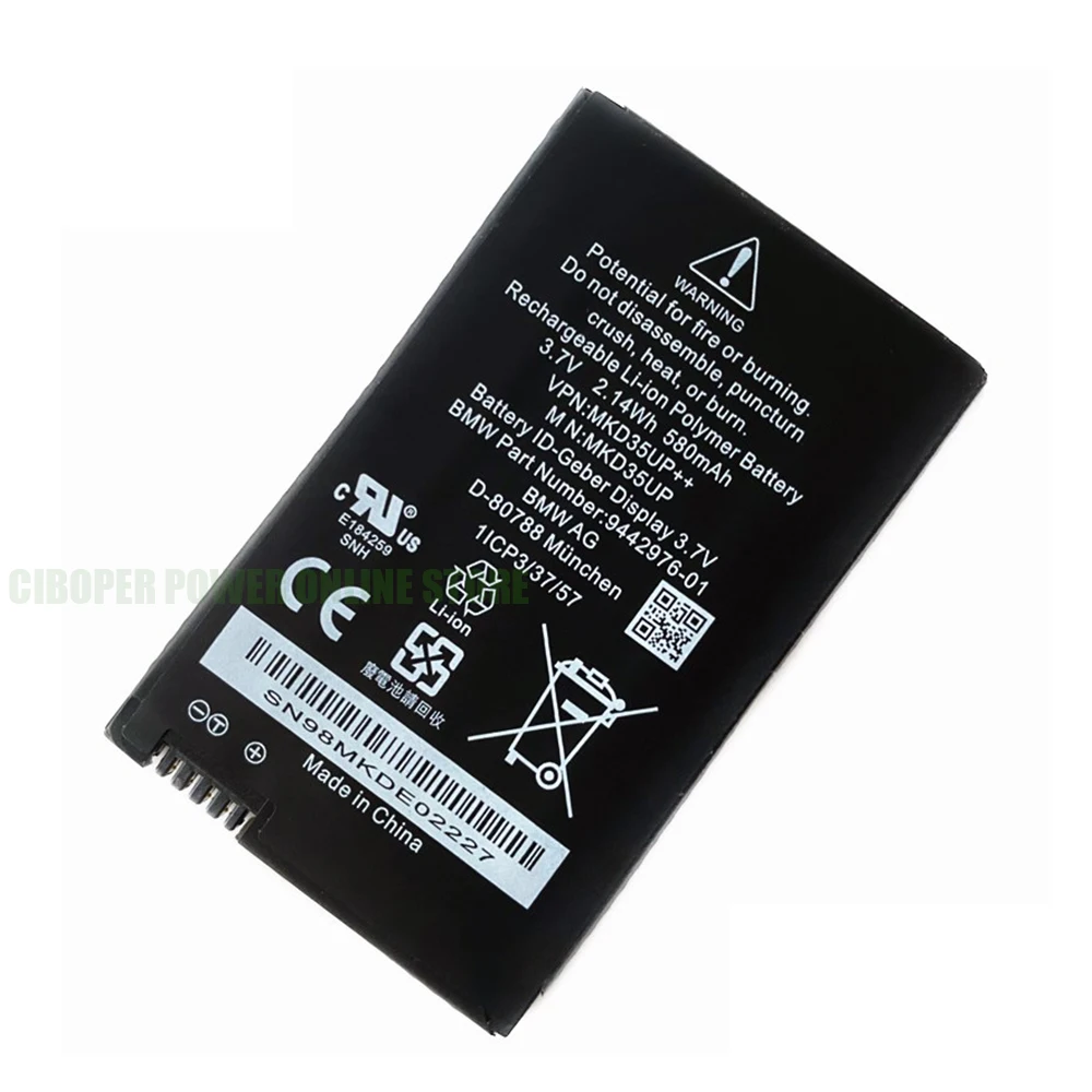 Bateria Remota da Chave do Carro do Lcd cp Mkd35up 3.7v 580mah 2.14wh gt X3gt57 i8 x3 x5 x6 5310le 730 740 745 760li - Imagem 2