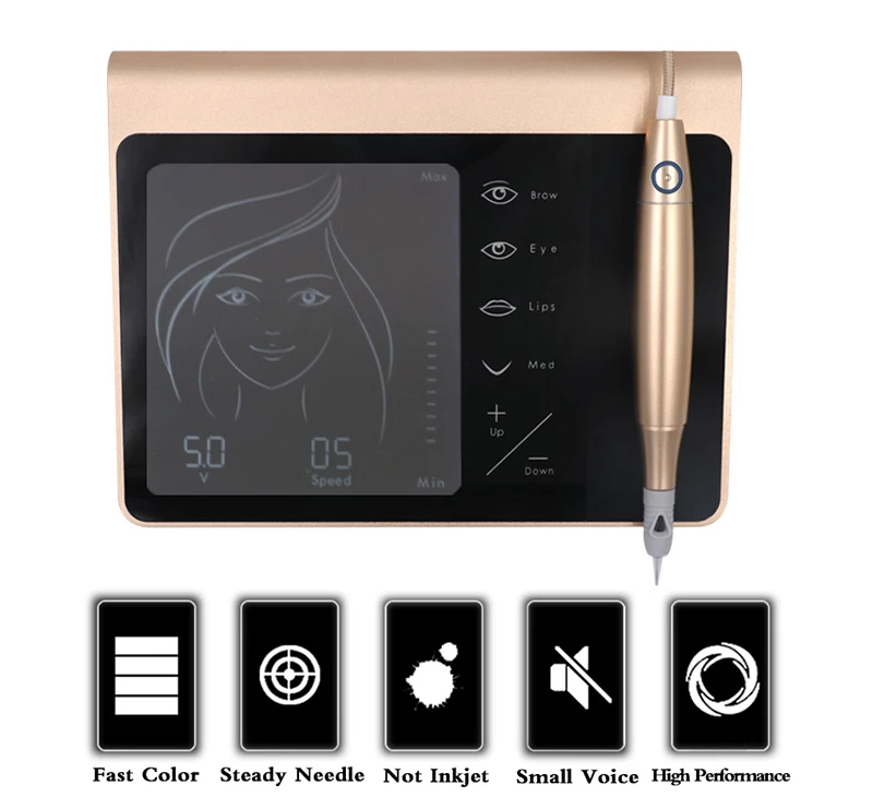 Charme Machine Kits Charme Princesse Перманентный макияж машина ручка комплект Сделано в Германии бровей губ Eyeline машина с питанием игольчатый картридж - Цвет: Charme Machine Kits