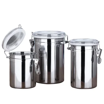 

1/3Pcs/Set Seal Stainless Steel Colorful Round Covered Tea Boxs Storage Tank Multi-function Household Thicken Hi-quality Gift