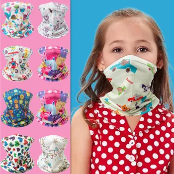 

Fashion hijab scarf Children Kids Bandana Fabric Christmas Face Cover Scarf Movement Sun Protection Outdoors Шарф детский тюрбан