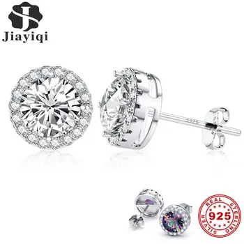 

Crystal Zircon 925 Sterling Silver Earrings Sparkling Stud Earrings For Women Cubic Zirconia Silver Fine Jewelry Wedding Gifts