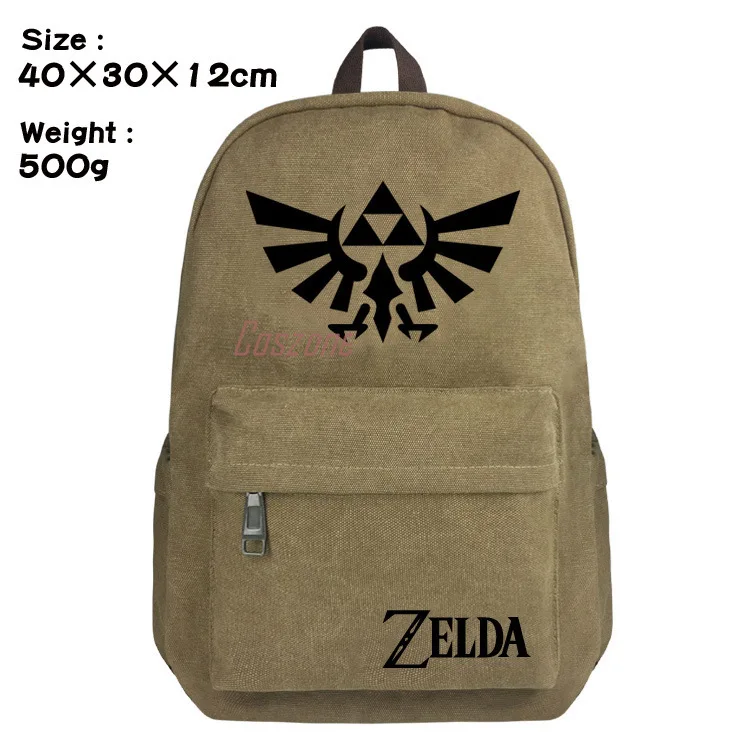 

Game The Legend of Zelda Anime Backpack Student Schoolbag Fashion Travel Double-Shoulder Bag Laptop Canvas Bags