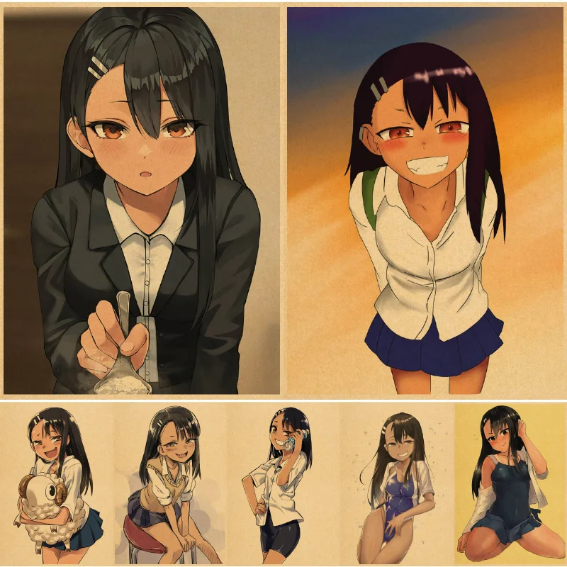 Винтажный постер Nagatoro декор для домашней комнаты искусство картина кофейни бара