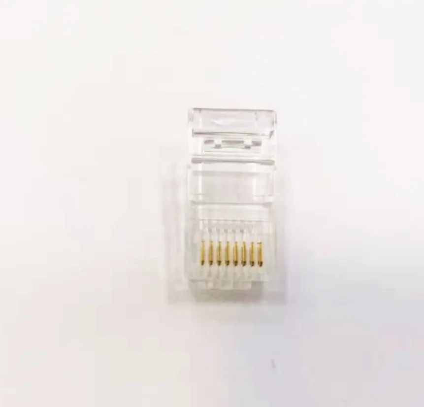 

100PCS Crystal 8Pin RJ45 Modular Plug Network Cable Connector Adapter for Cat5e Rj 45 Ethernet Cable Plugs Heads