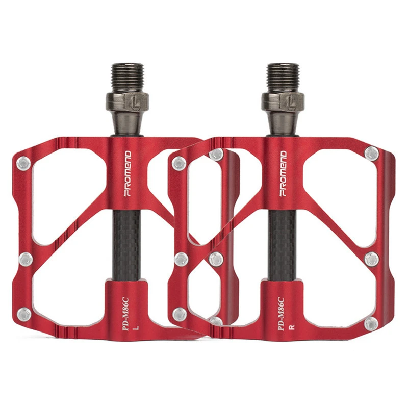 M86C MTB Red Углеродные педали для шоссейного горного велосипеда mtb педали bmx fuzz педали для велосипеда дорожные велосипедные педали запчасти велосипедов bicicleta mtb - Цвет: M86C MTB Red