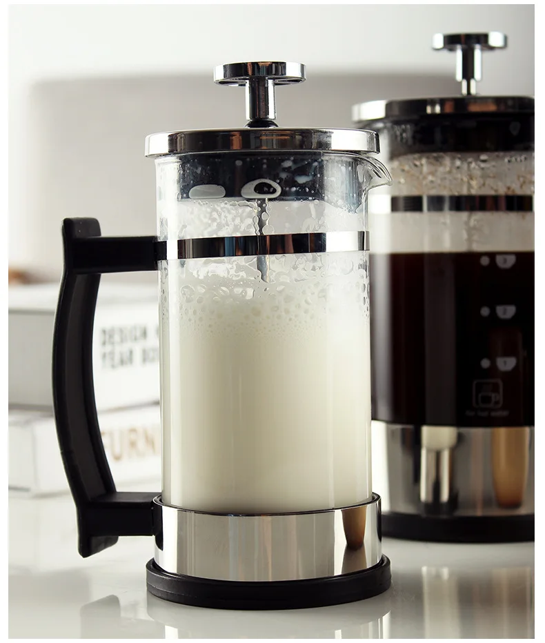 

350ML Glass Teapot Cafetiere French Coffee Tea Milk Stainless Steel Percolator Filter Press Plunger Coffee Maker Pot