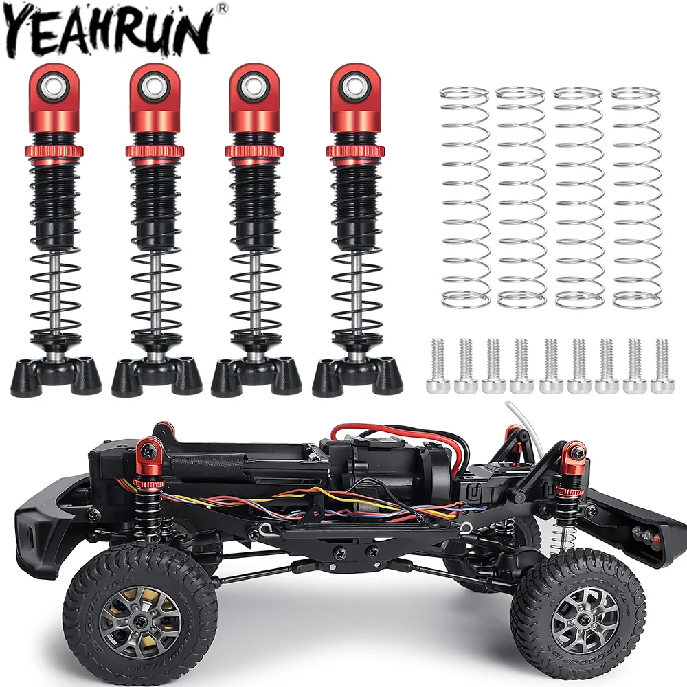 Yeahrun 4Pcs Ammortizzatore In Lega Di Alluminio Ammortizzatore Regolabile Per Kyosho Miniz 1/18 Jimny, Miniz-Jeep 1/24 Wrangler Parti Di Aggiornament