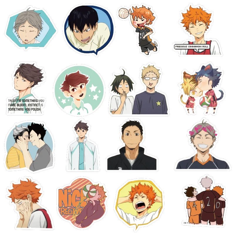 anime 100unid stickers haikyuu stickers y figuritas vmarchese com