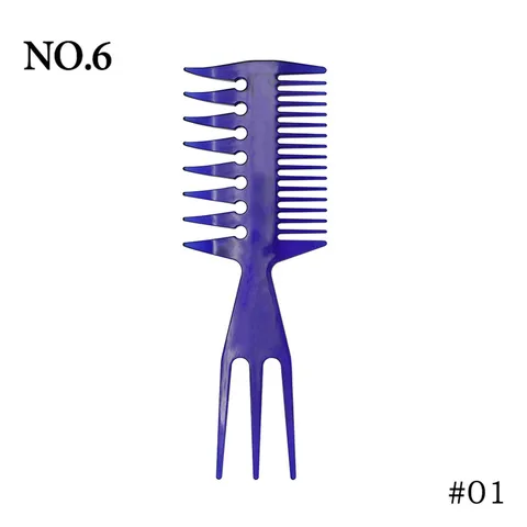 Teeth Double Side Tooth Combs Barber Hair Dyeing Cutting Coloring Brush Fish Bone Shape Hair Brush Man Hair Styling Tool