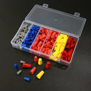 

180PCS Wiring crimping cap P1-P6 screw connector rotating terminal spring type closed terminal 100 only wire connector 0.5-2.5m