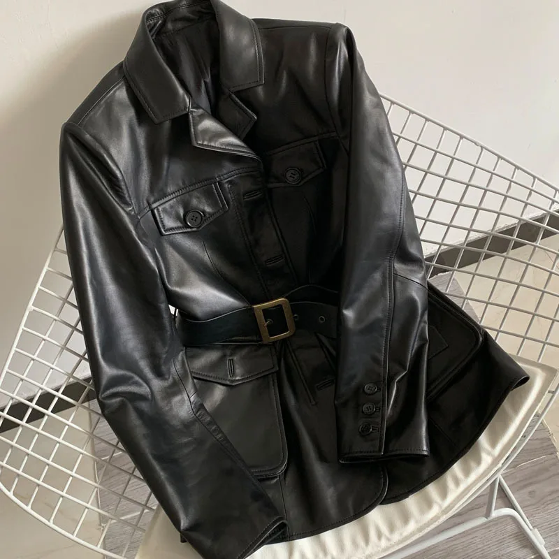 ladies real leather blazer women genuine leather coat