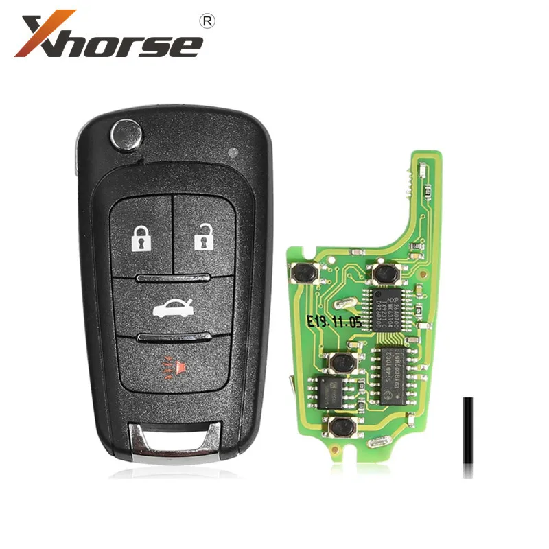 Xhorse WIRELESS XNBU01EN VDI для Buick FLIP Key Type универсальный дистанционный ключ 4 кнопки 5 шт./лот|