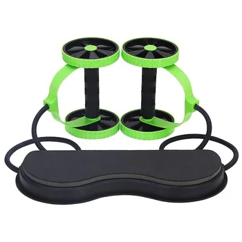 

AB Wheels Roller Stretch Elastic Abdominal Resistance Pull Rope Tool AB Roller for Abdominal Muscle Training