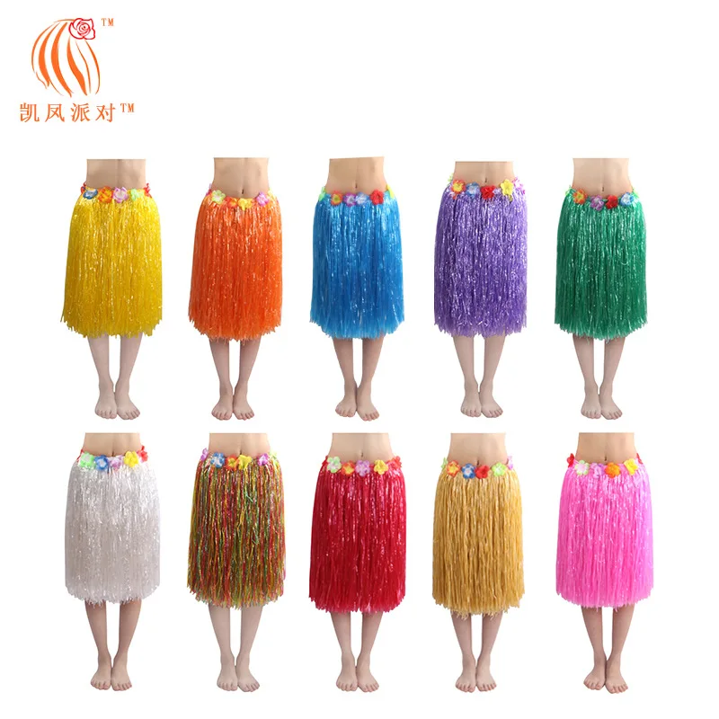 Manufacturers Direct Selling Upgrade Double Layer Thick Five 6-Piece Set Hawaiian Grass Skirt Garland a Generation of Fat