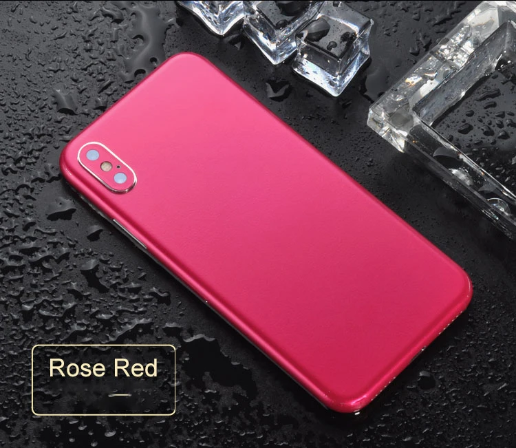 Роскошная пленка, наклейка на заднюю для iPhone 8 Plus, защитная накладка для задней панели телефона, ультратонкая задняя наклейка для iPhone 8 Plus - Цвет: Rose Red For 8 Plus