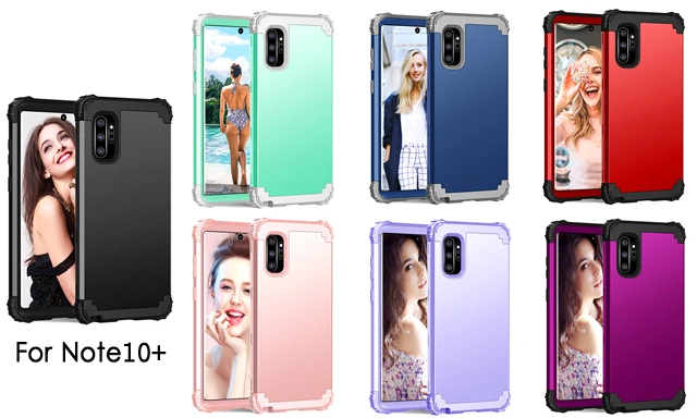 3 в 1 Note10+ ударопрочный чехол для samsung S10Plus чехол для samsung Galaxy S10 Plus Чехол samsung Note 10 Plus S10