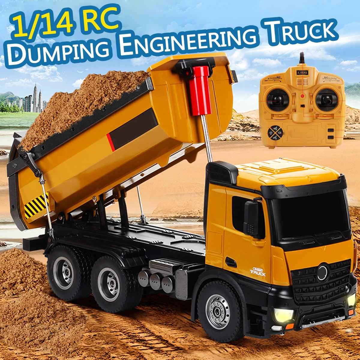 

1:14 RC Truck 10CH Alloy RC Dump Trucks Engineering Construction Car Remote Control Vehicle Toy RTR RC Truck Gift For Boy