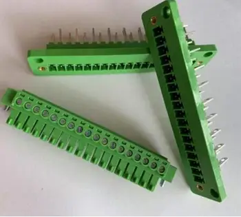 

10sets 15EDGWB+KM-3.81mm 2-24p Through-wall plug-in terminal block with flanged fixed panel connector row line arc