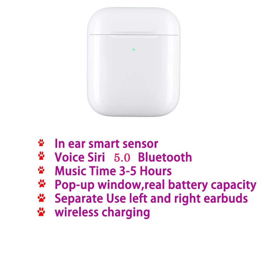 Bluetooth наушники гарнитура Реплика Gen 2 I10000 TWS Aire беспроводные наушники супер-бас