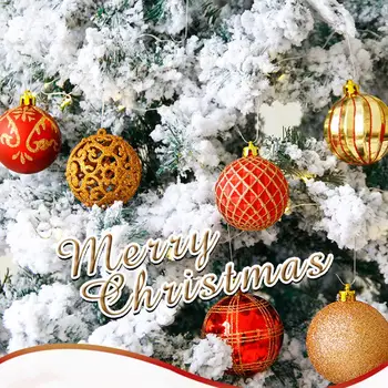 

20 PCS 6CM Shatterproof Hollow Christmas Tree Pendants Large Hanging Ball Ornaments Christmas Tree Ornate Decoration