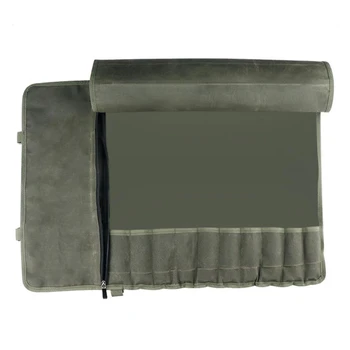 

Portable Kitchen Cooking Chef Knife Bag Roll Bag Carry Case Bag Kitchen Cooking Tool Durable Storage 10 Pockets Green Co