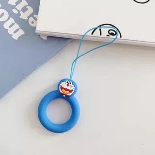 

Small Ring Lanyard Keychain Cartoon Cute Silicone Pendant Key Chain Hello Kitty Doraemon Mobile Phone Keyring