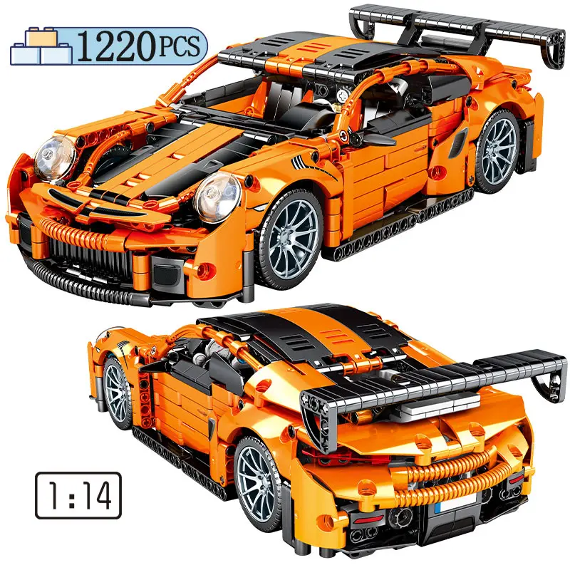 Photo Product 1:14 High-tech Supercar Sports Car Moc Building Blocks City Creator Mechanical Racing Vehicle Racer Model Bricks Toys For Boys