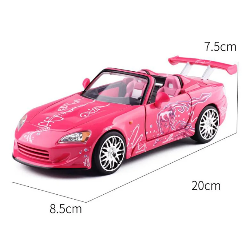 20 cmметаллический сплав 1:24 Масштаб Классический розовый S2000 Быстрый F2 гоночный автомобиль на дороге модель литые автомобили игрушки для детей коллекционный подарок