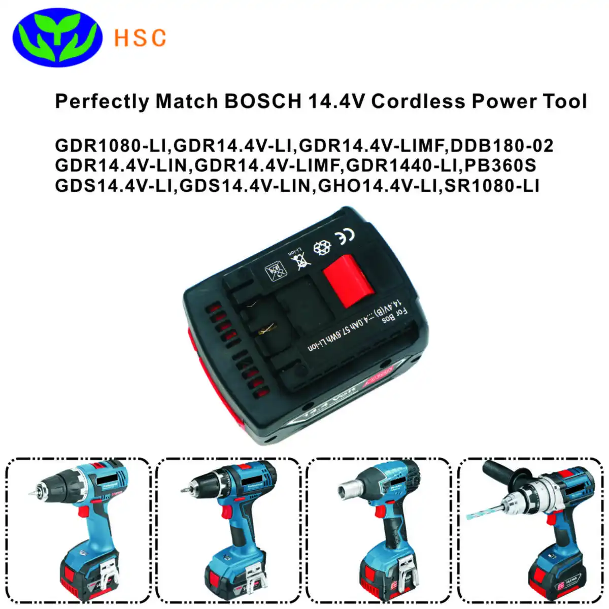 2 шт. 5.0AH 18650 Батарея чехол BOS14.4B литий Батарея 14,4 В Замена для Bosch 14,4 V Батарея BAT607 BAT614 2607336078