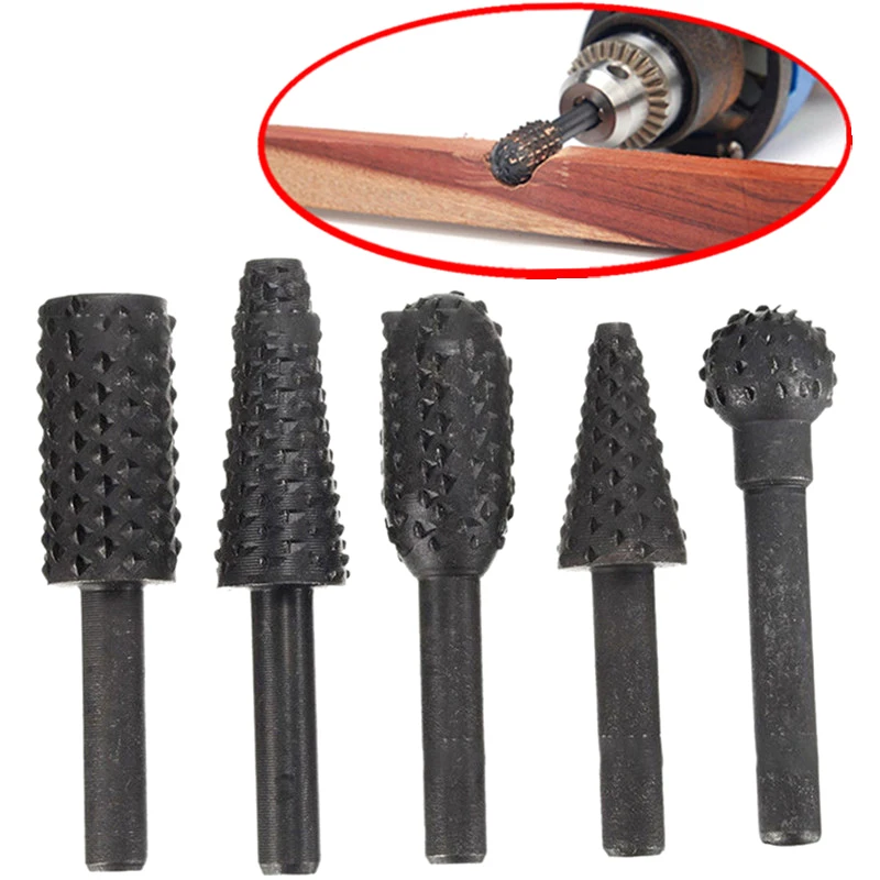 5pcs_6pcs_Rasp_File_Drill_Bits_Rasp_Set_Drill_Grinder_Drill_Rasp_For_Woodworking_Carving_Tool