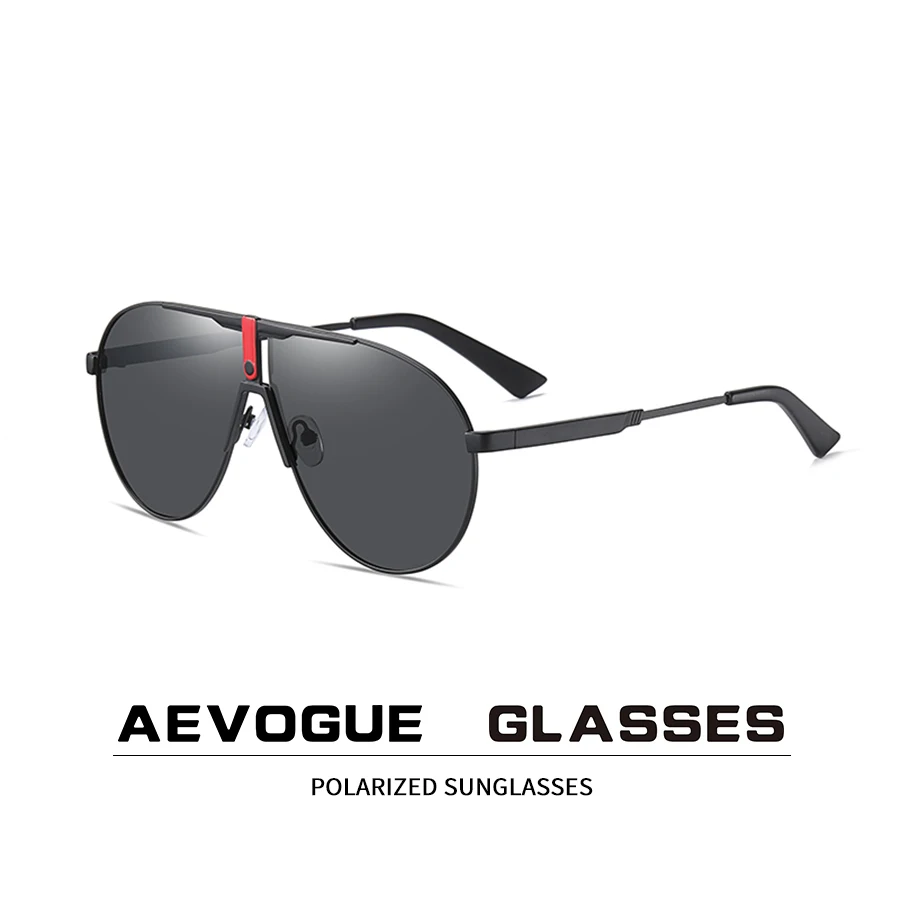 

2020 new fashion polarized sunglasses metal two-color big frame men's classic black sunglasses AE0937