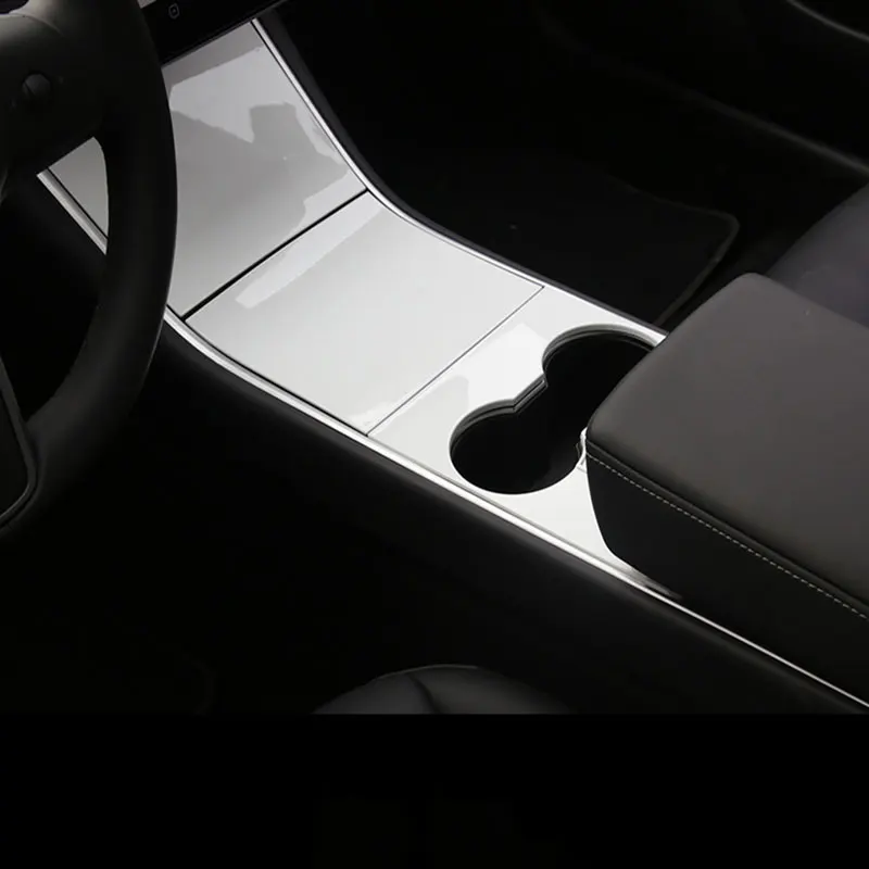 Для Tesla Model 3 2017 2020 Автомобильная центральная консоль подставка для чашки панель ABS
