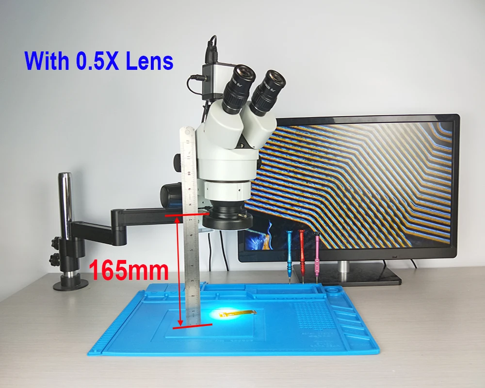 38MP HD 3,5-90X Универсальный вращающийся штатив Тринокулярный Стерео паяльный микроскоп HDMI USB TF камера светодиодный светильник ремонт телефона