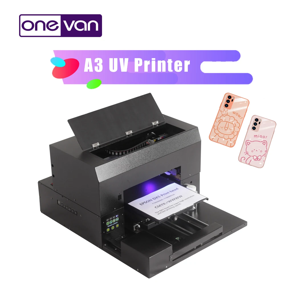 

A3 UV Flat Cylindrical Phone Case Acrylic Metal Glass Wood UV Inkjet Printer Quick Dry LED UV Cooling
