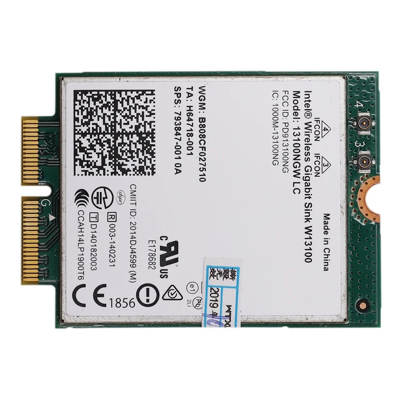 Для Intel беспроводной гигабитный раковина W13100 13100NGW WiGig(802.11Ad) беспроводной док-модуль NGFF M.2 4230 WiFi адаптер+ Bluetooth 4,0
