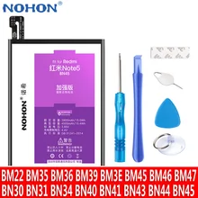 NOHON BN40 BN41 BN43 BN45 BM45 BM46 BM47 BM22 BM35 BM36 BM3E Xiaomi Redmi için not 2 3 4 4X 4A 5A 5 artı Mi 6 yedek pil